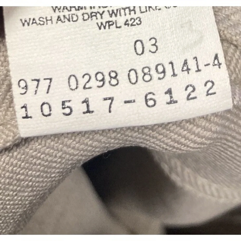 Vintage Levis Mens Tag 36 x 32 Beige Polyester Pants Black‎ Label 10517